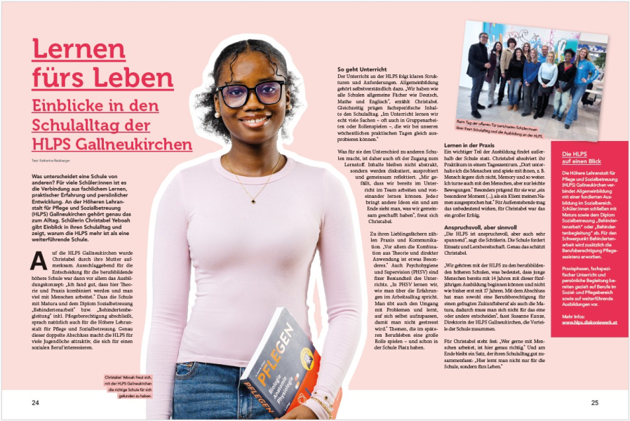 Screenshot eines Artikels zum Thema HLPS Gallneukirchen